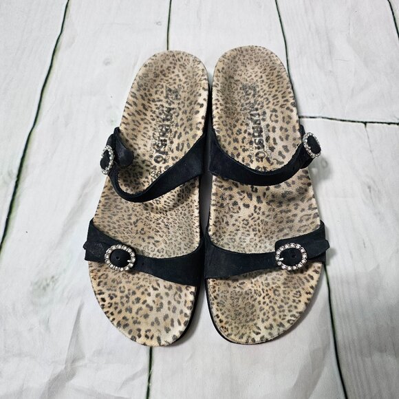 MEPHISTO Caoutchouc Lite Buckle Suede Strap Slide Sandals~Size 36 - Picture 2 of 9